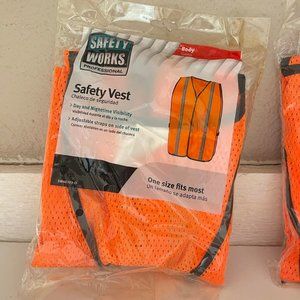 Brand-New Universal Orange High-Visibility Reflective Safety Vest